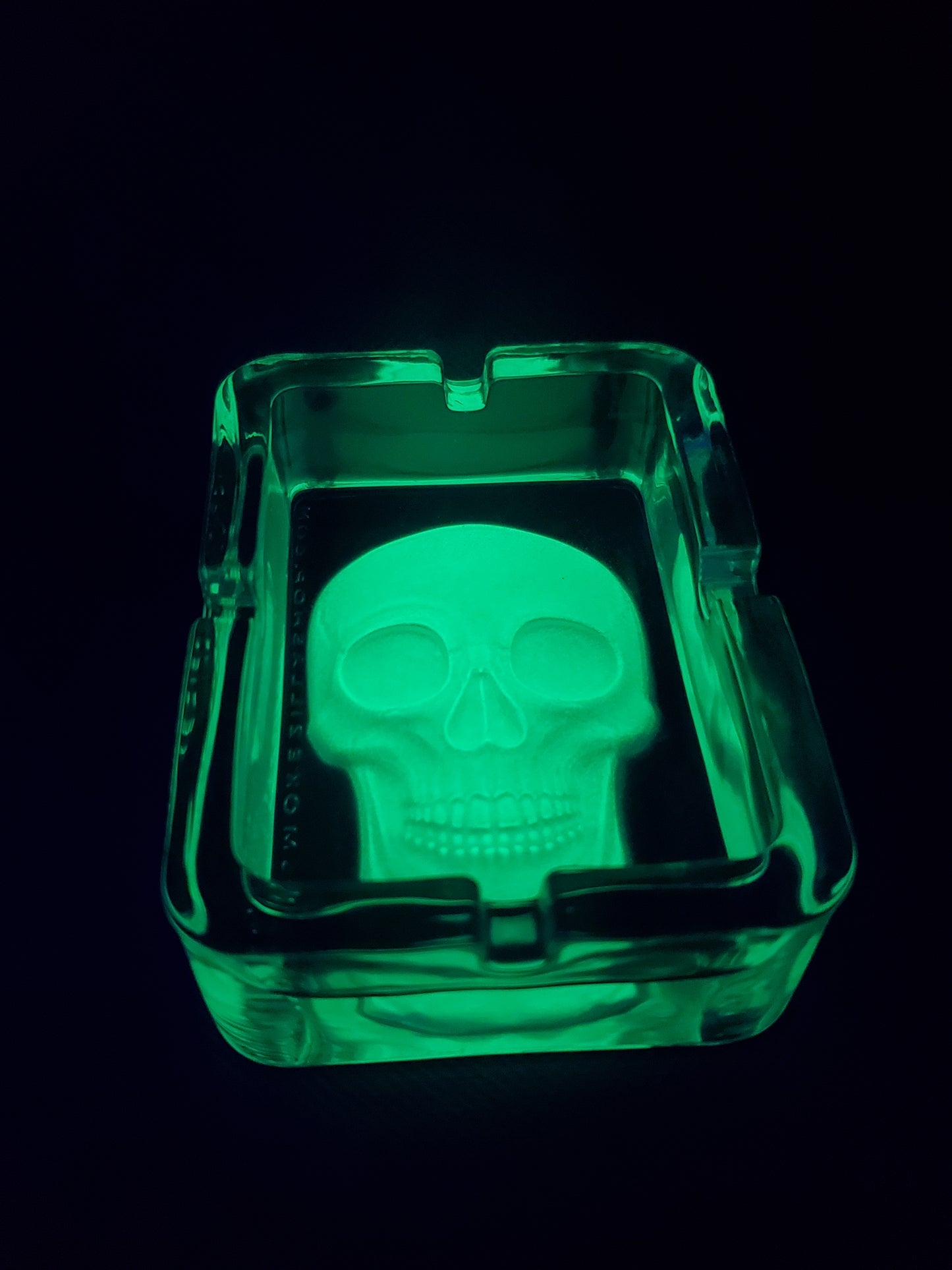 Glow in Dark Glass Ashtray