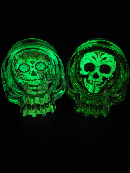 Skull shaped GND glass ashtray