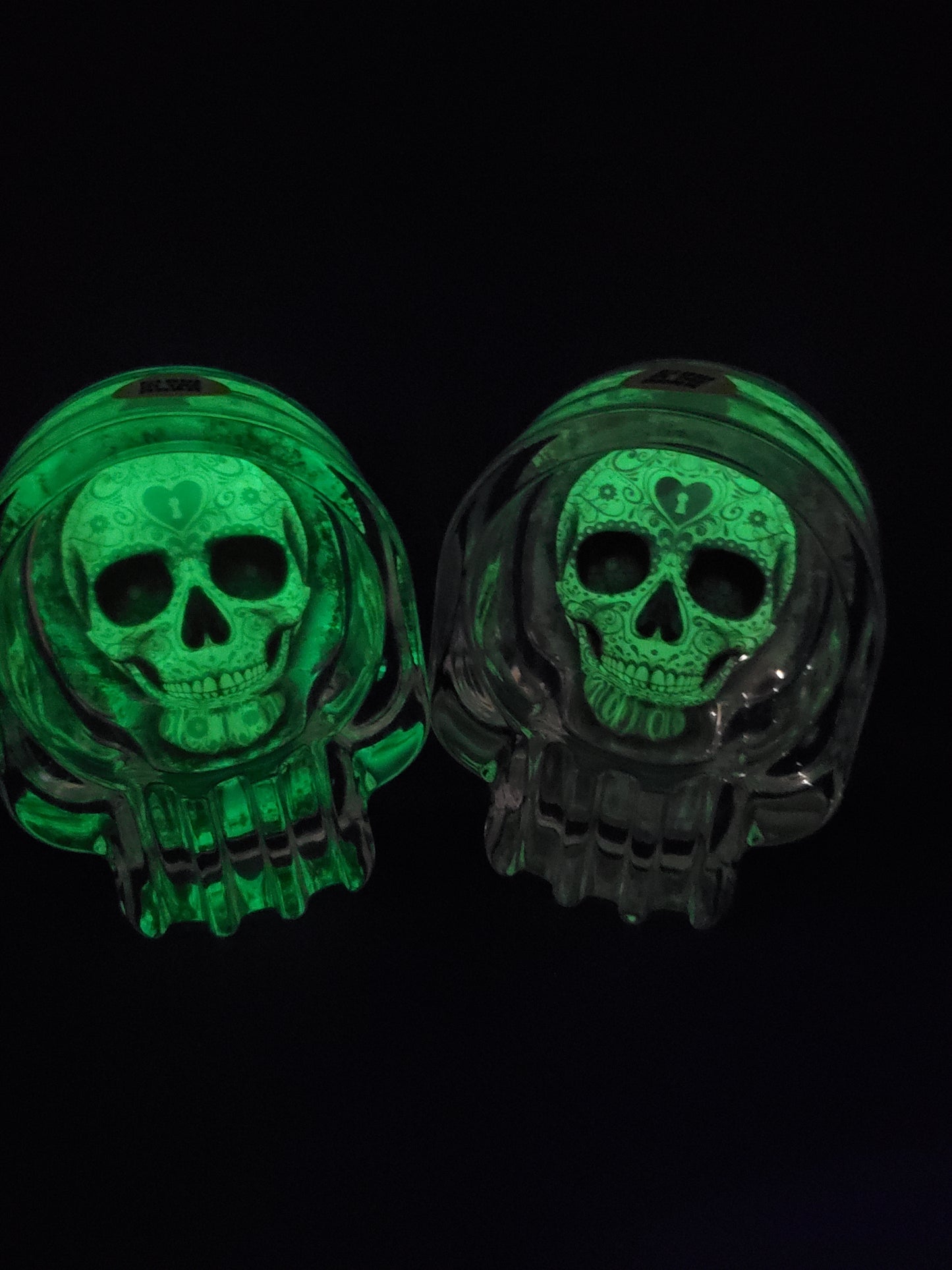 Skull shaped GND glass ashtray