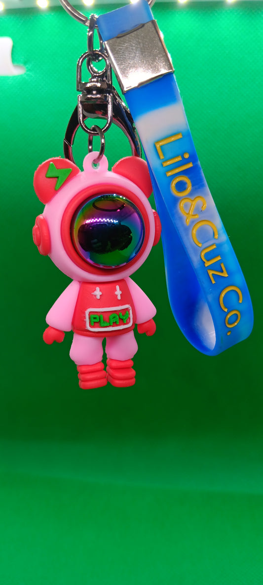 Red astronaut keychain