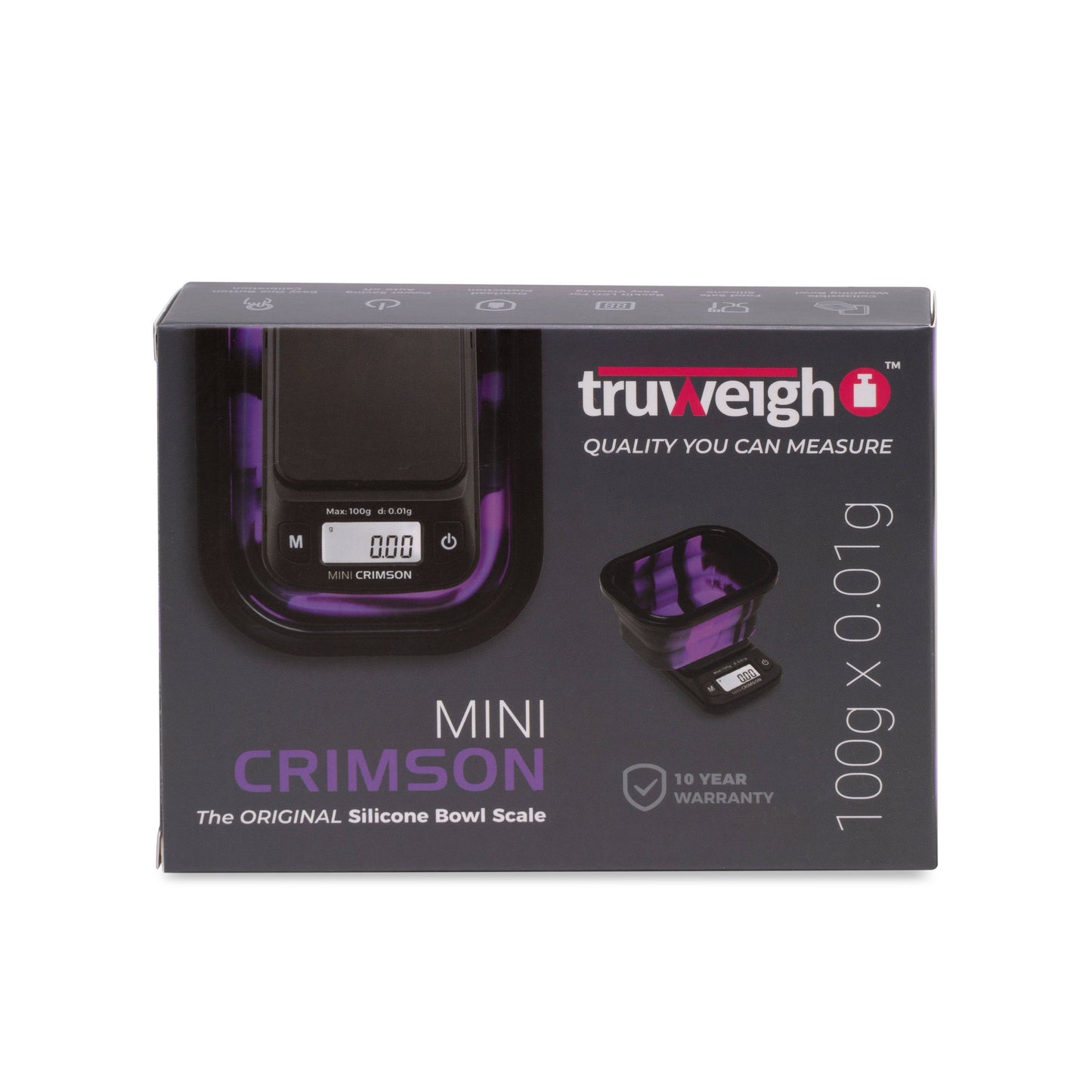 Truweigh Mini Crimson Collapsible Bowl 100G X 0.01G: Black/Purple Tie-Dye