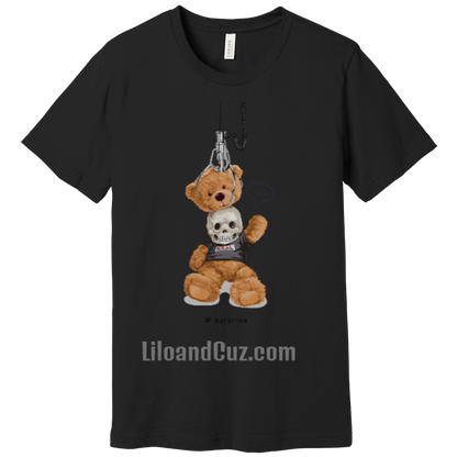 Hello Surprise No Mask Unisex Short Sleeve Bear T-Shirt