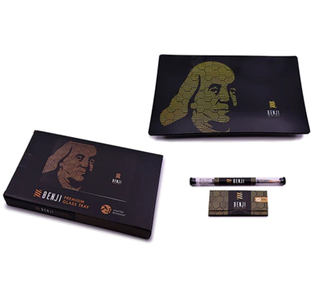 Benjamin franklin glass rolling tray kit