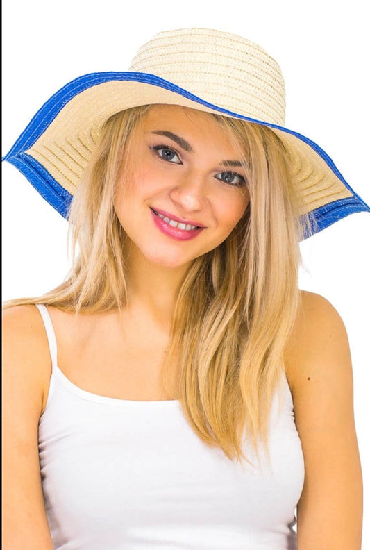 Blue Women's Straw Hat
