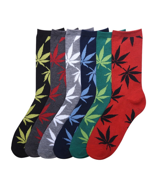 Marijuana print tube socks