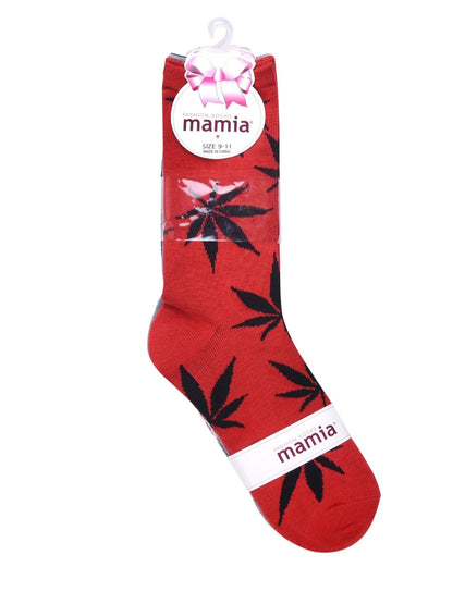 Marijuana print tube socks