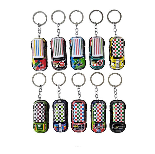 Pull and Go Toy Car Keychain