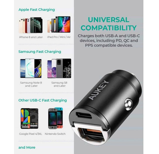 Aukey 30w car phone charger