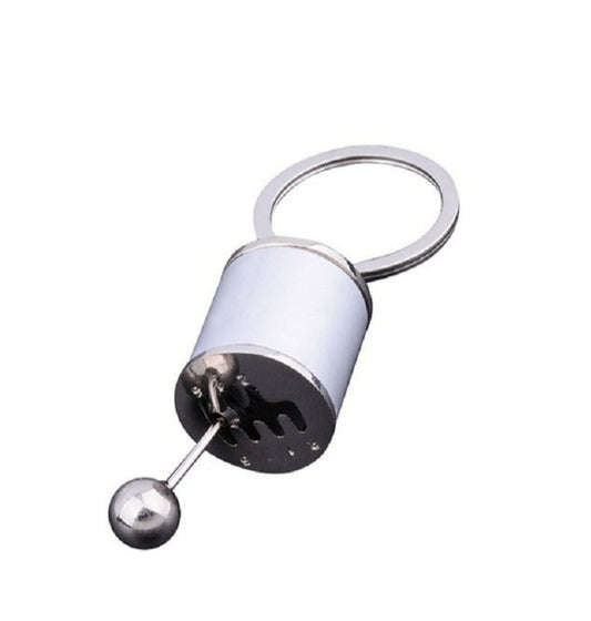 Silver shifter keychain fidget