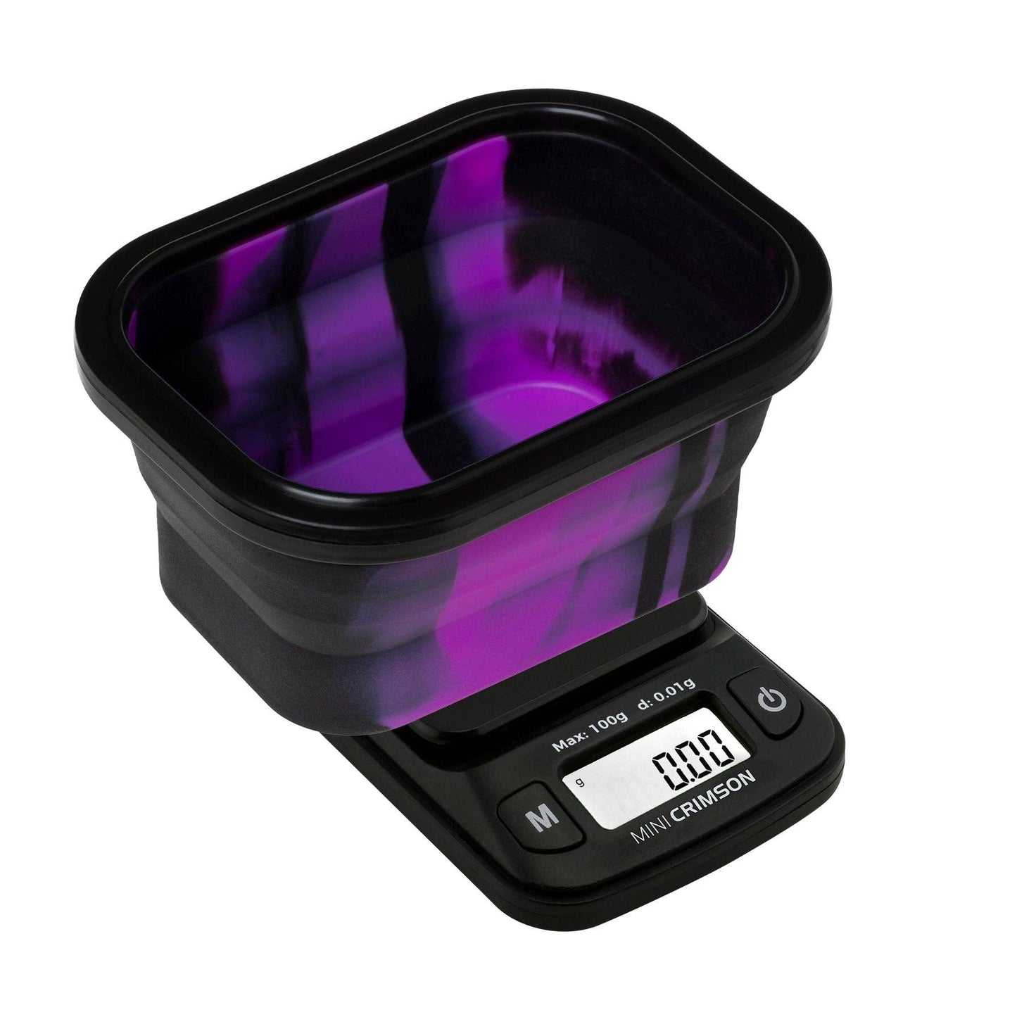 Truweigh Mini Crimson Collapsible Bowl 100G X 0.01G: Black/Purple Tie-Dye