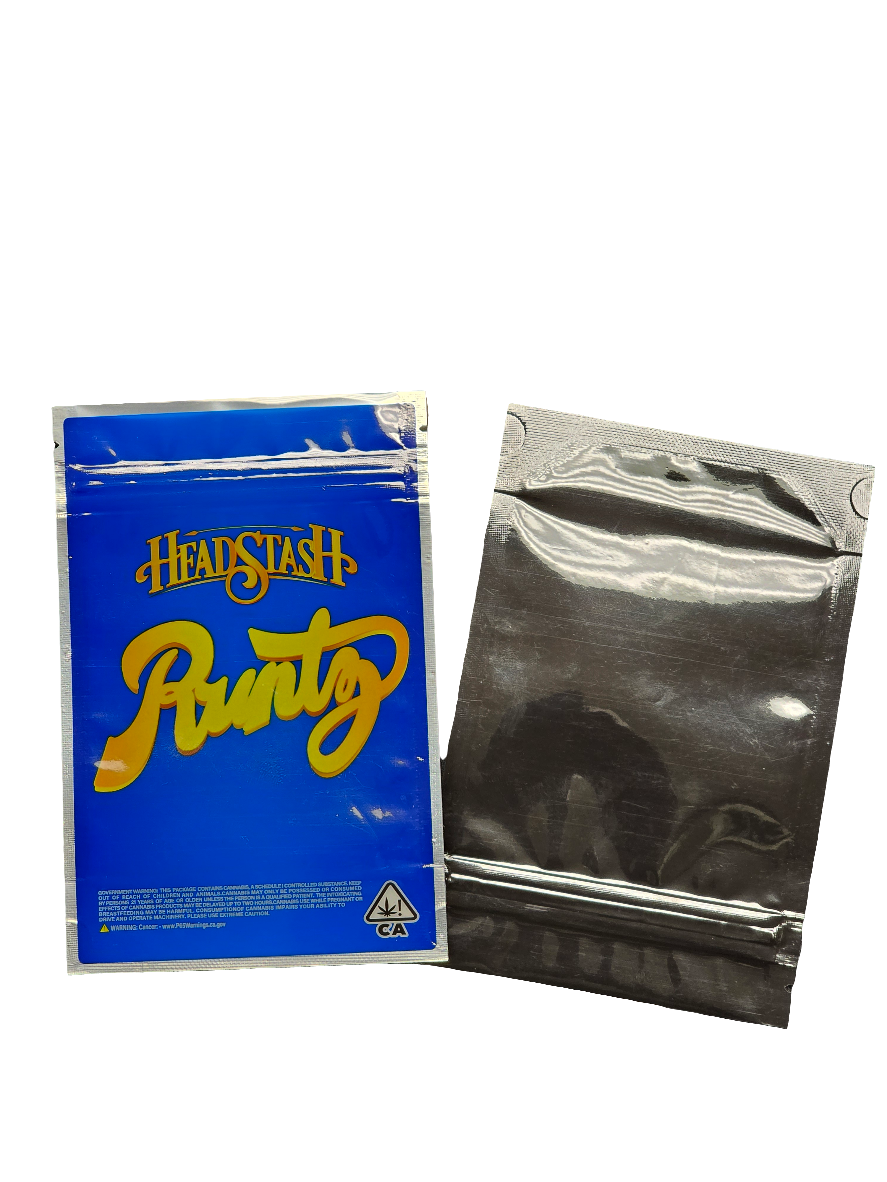 HeadStash Runts Resealable Mylar bag 10 pack